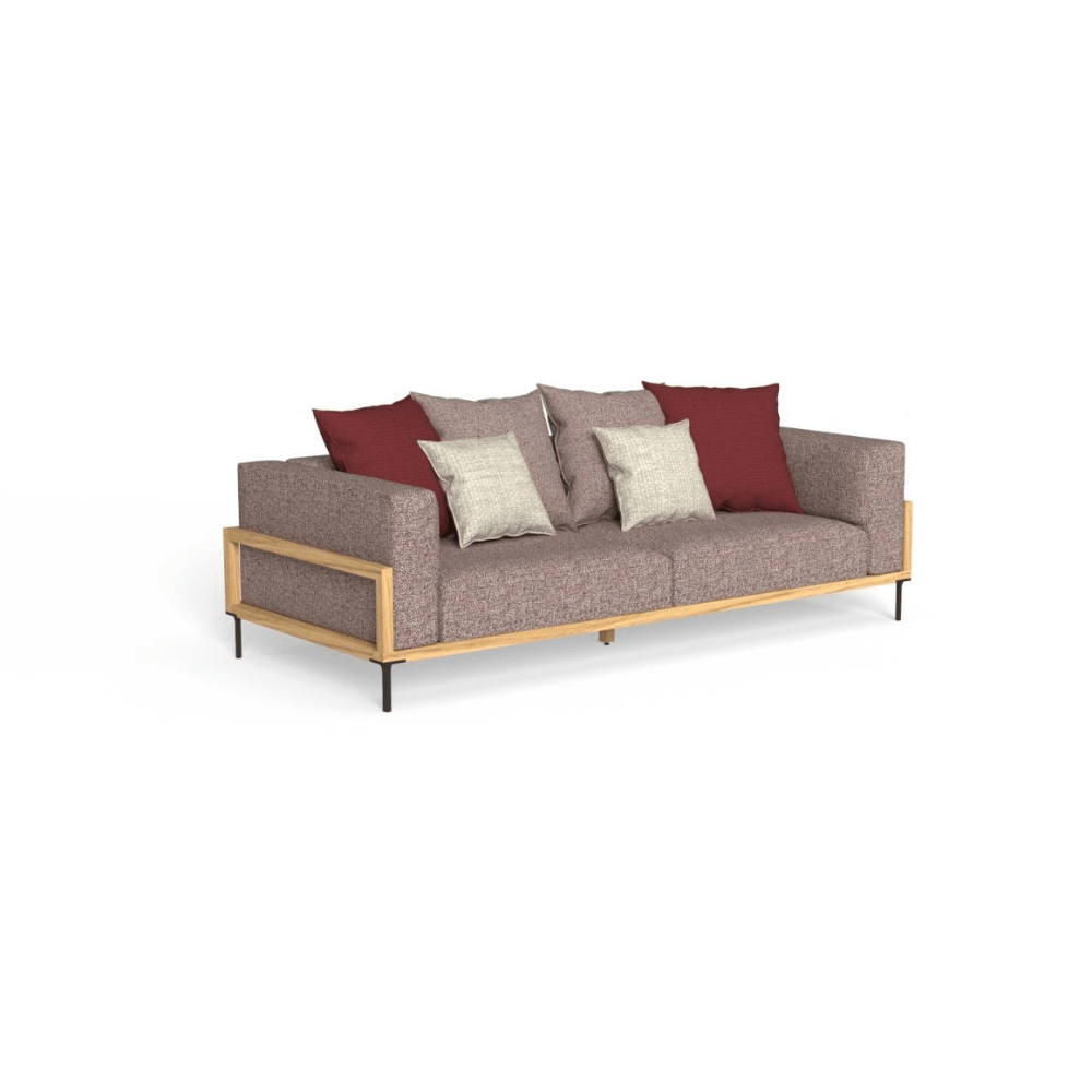 Luxury Outdoor Teak Three-Seater Sofa | Contemporary Patio Seating | Durable & Stylish Design | Talenti CleoSoft