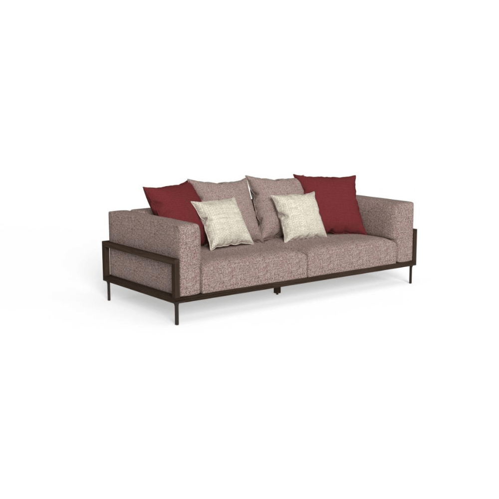 Luxury Outdoor Teak Three-Seater Sofa | High-End Modern Outdoor Furniture | Weatherproof Cushions | Talenti CleoSoft