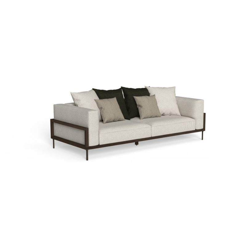 Luxury Outdoor Teak Three-Seater Sofa | High-End Modern Exterior Sofa | Weather-Resistant Fabric | Talenti CleoSoft