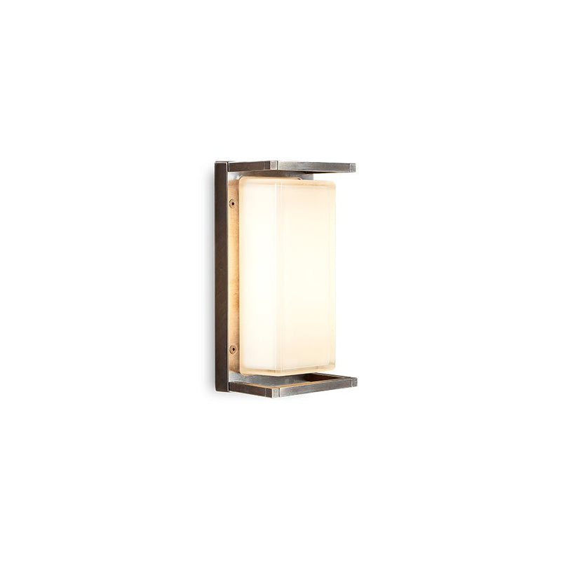 Luxury Rectangular Nickel Brass Wall Light | High-End Outdoor Wall Sconce | Elegant Metal Wall Lamp | Designed and Made in Italy