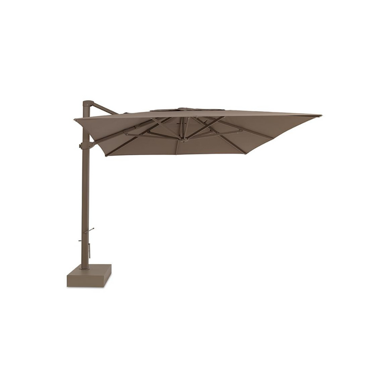 Luxury Side Arm Outdoor Umbrella in Dove | High-End Cantilever Parasol | Talenti Athena