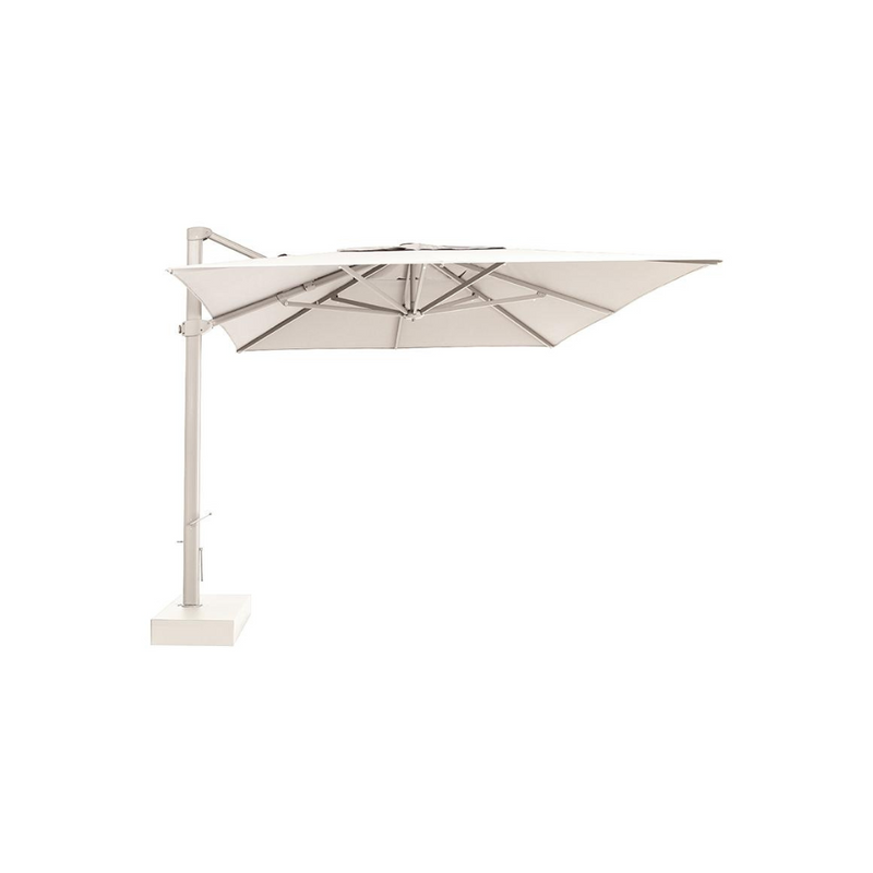 Luxury Side Arm Outdoor Umbrella in White | High-End Cantilever Parasol | Talenti Athena