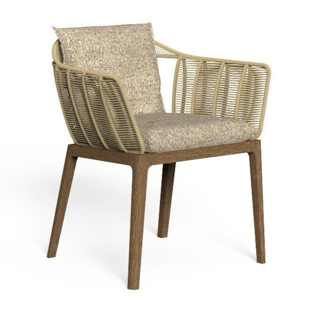 Luxury Teak Dining Chair Mambo Taupe | Talenti Cruise | High-End Outdoor Seating | Elegant Teak Chair