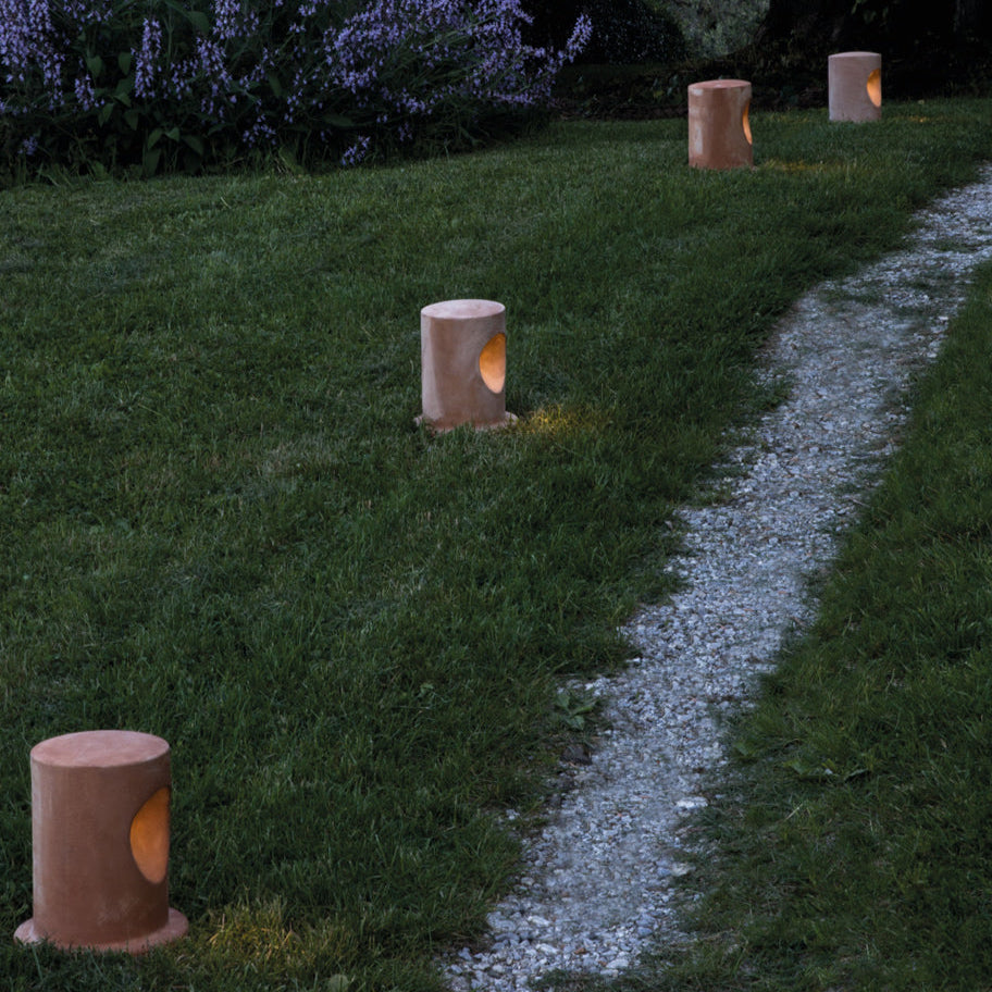 Minimal Clay Outdoor Floor Light | Outdoor Clay Bollard Light | Recessed Garden Pathway Light | Weatherproof IP65 | Toscot U-Boat