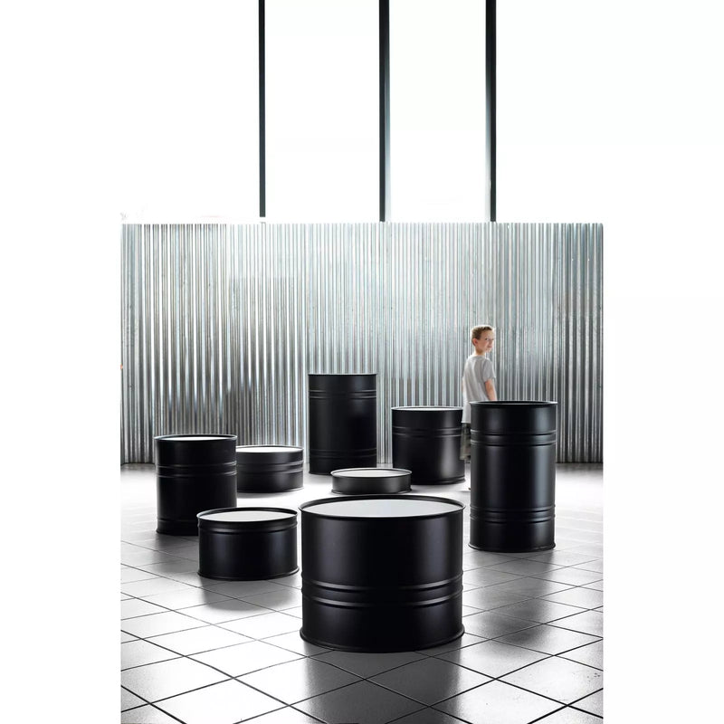 Modern Outdoor Steel Side Tables in Varying Heights | luxury garden furniture | stool, side table or planter base | stainless steel | Zava Luce | Tank