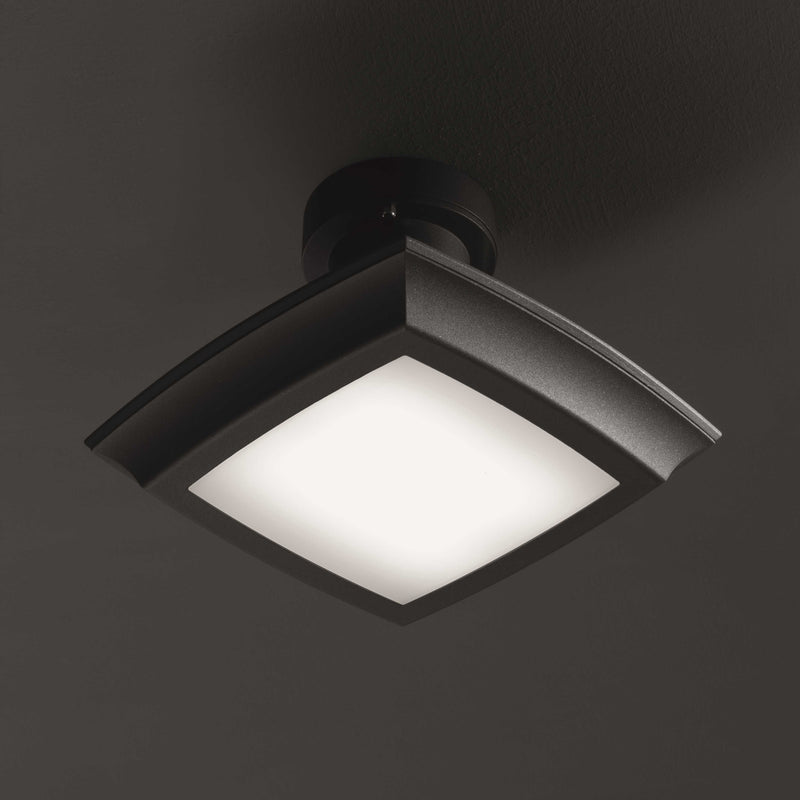 Modern Square Outdoor Ceiling Light in Graphite Finish | Contemporary Outdoor Lighting | Landa Morphis