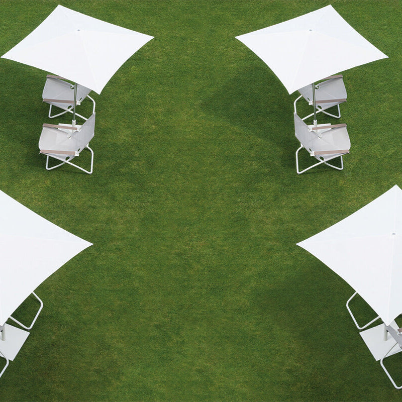 Modern White Outdoor Umbrellas | Garden Shade Solution for Lounging Areas | EMU Piazzetta