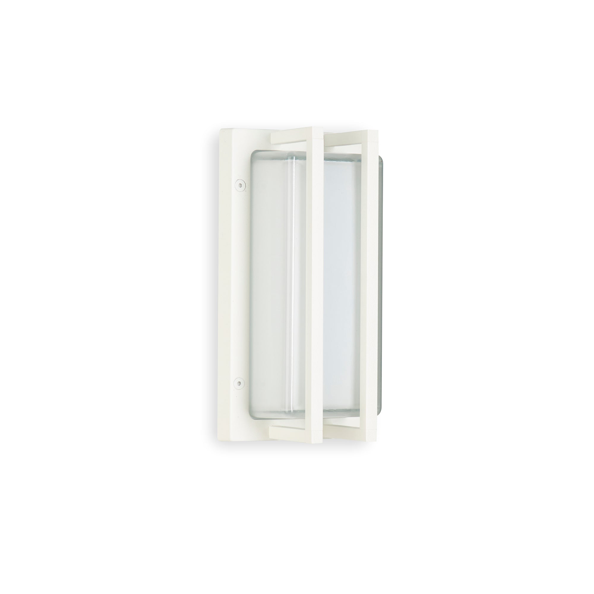 Moretti Luce Ice Cubic Rectangular Wall Lamp in White | Luxury Outdoor Wall Lamp | Metal Exterior Wall Lamp | High-End Outdoor Lighting | Made in Italy