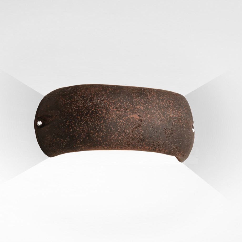 Outdoor Clay Wall Light | modern Italian garden wall sconce | small medium | white orange brown | Toscot Castelverde