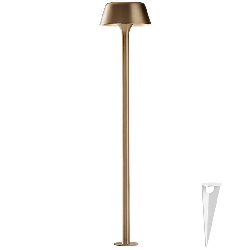 Outdoor LED Battery Floor Lamp in Bronze Finish | Minimal Garden Light | Panzeri Firefly in the Sky