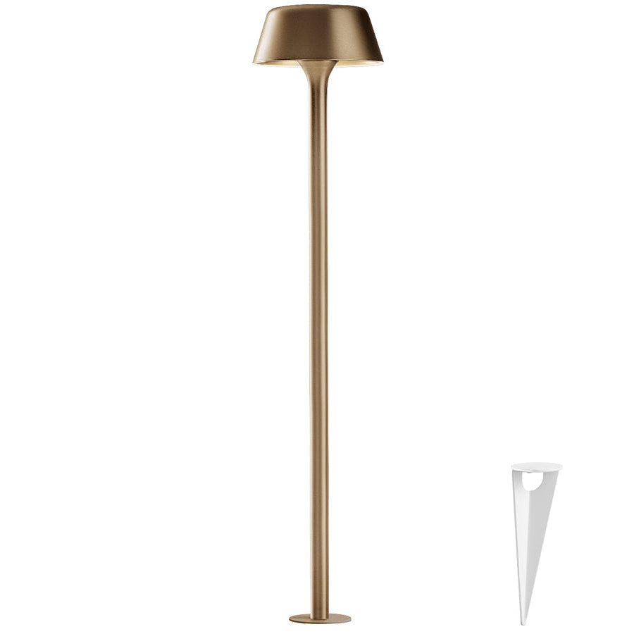 Outdoor LED Battery Floor Lamp in Bronze Finish | Minimal Garden Light | Panzeri Firefly in the Sky