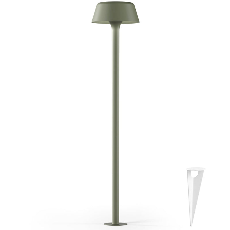 Outdoor LED Battery Floor Lamp in Olive Green Finish | Minimal Garden Light | Panzeri Firefly in the Sky