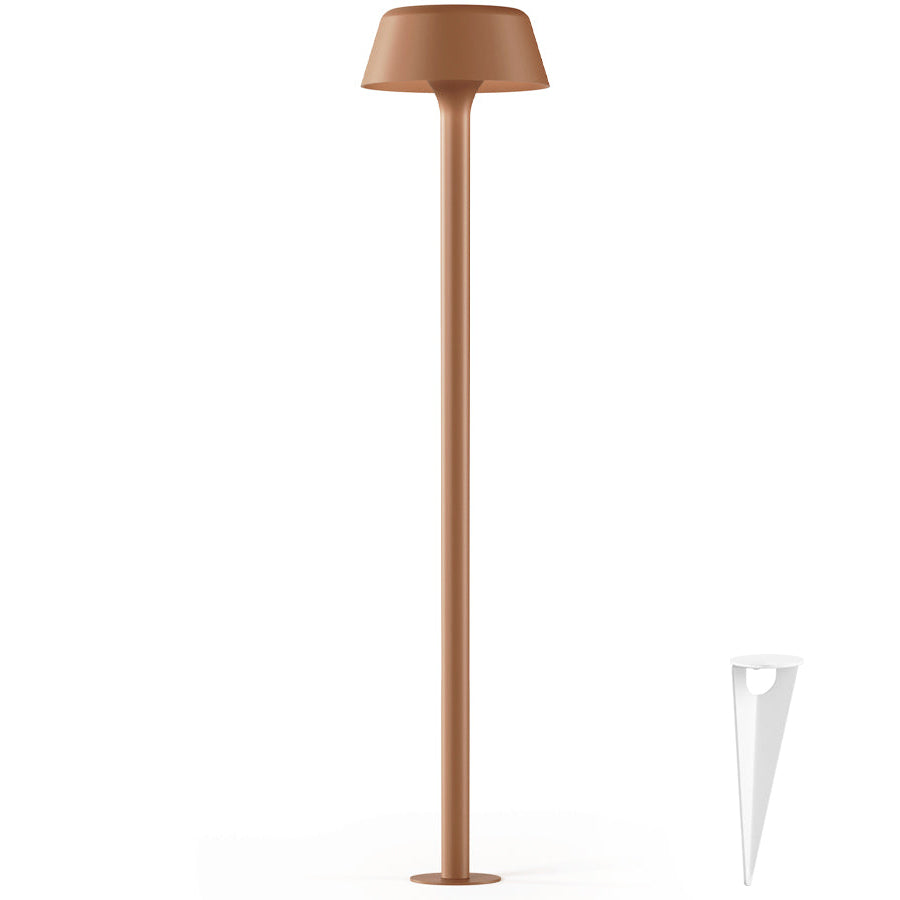 Outdoor LED Battery Floor Lamp in Sand Finish | Minimal Garden Light | Panzeri Firefly in the Sky