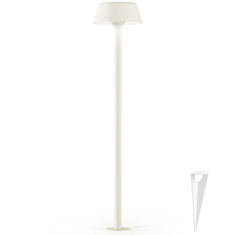 Outdoor LED Battery Floor Lamp in White Finish | Minimal Garden Light | Panzeri Firefly in the Sky