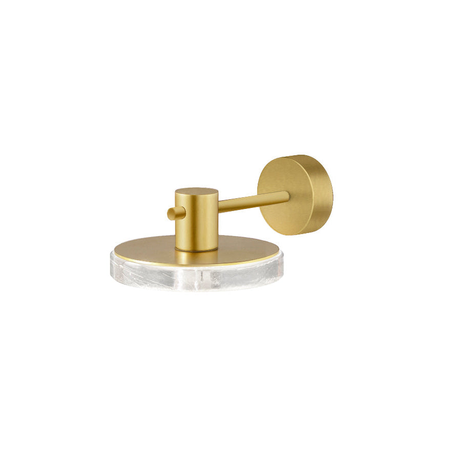 Outdoor LED Wall Light in Matt Brass Finish | Aluminium and Glass Design | Panzeri VENEXIA