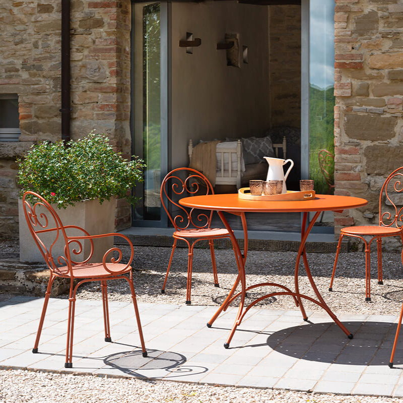 Luxury Coloured Steel Dining Armchair | High End Outdoor Dining Furniture | Quality Metal Garden Dining Furniture | Luxury Outdoor Seating | Pigalle Collection
