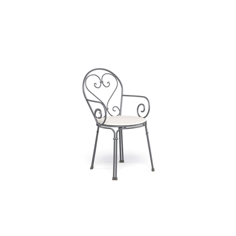 Luxury Metal Garden Dining Armchair | Elegant Steel Outdoor Seating | Designer Metal Armchair for Alfresco Dining | Pigalle Collection