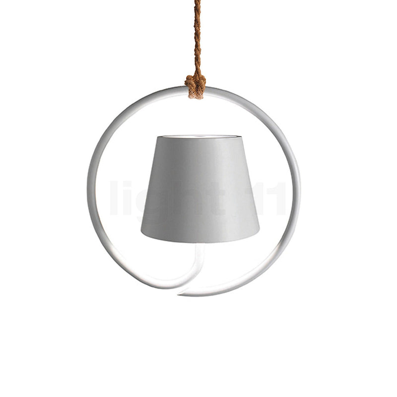 Rechargeable Modern Garden Pendant Light | high end battery operated wireless ceiling pendant | black white brown | Zafferano Poldina