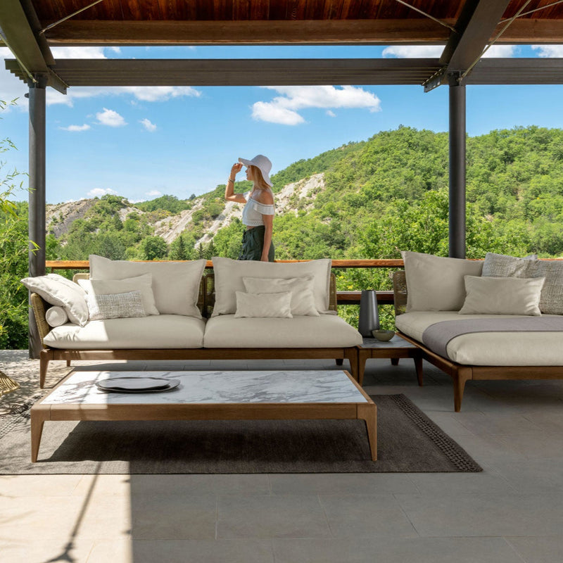 Rectangular Outdoor Teak Coffee Table | Luxury Patio Table | High-End Garden Coffee Table | Modern Teak Furniture | Talenti Cruise