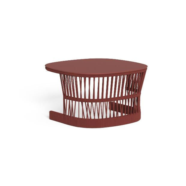 Red Rope Coffee Table | Luxury Outdoor Coffee Table | Woven Patio Table | High-End Garden Table | Talenti Cliff