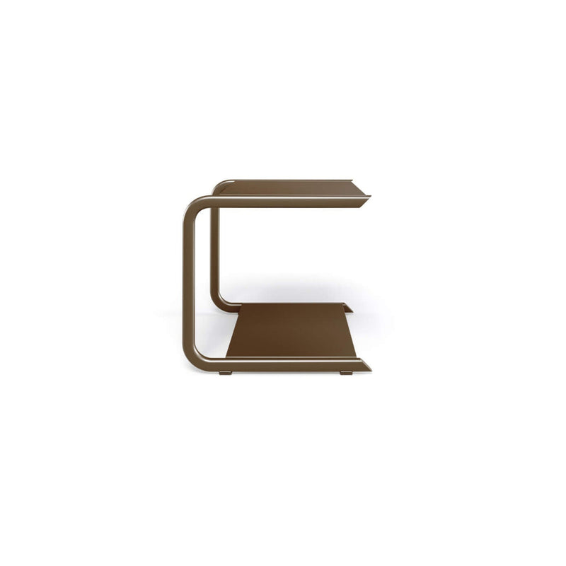 Side View of Brown Outdoor Side Table | EMU Holly