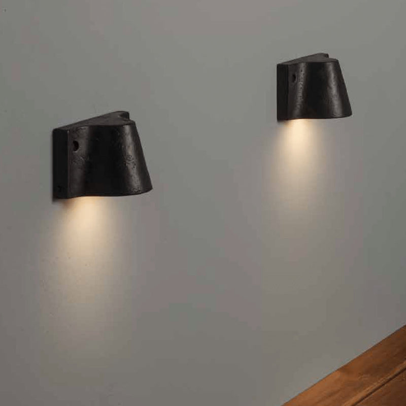 Simple Outdoor Clay Wall Sconce | Modern Black Clay Wall Light | Weatherproof Outdoor Sconce | Toscot Lido