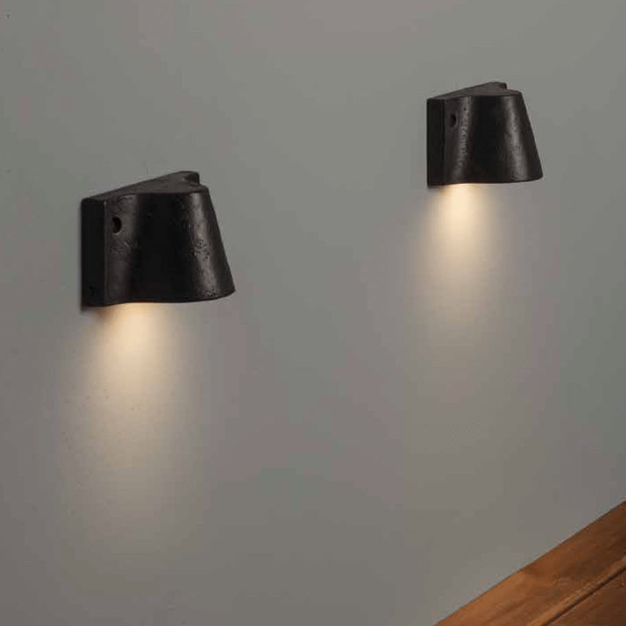 Simple Outdoor Clay Wall Sconce | Modern Black Clay Wall Light | Weatherproof Outdoor Sconce | Toscot Lido