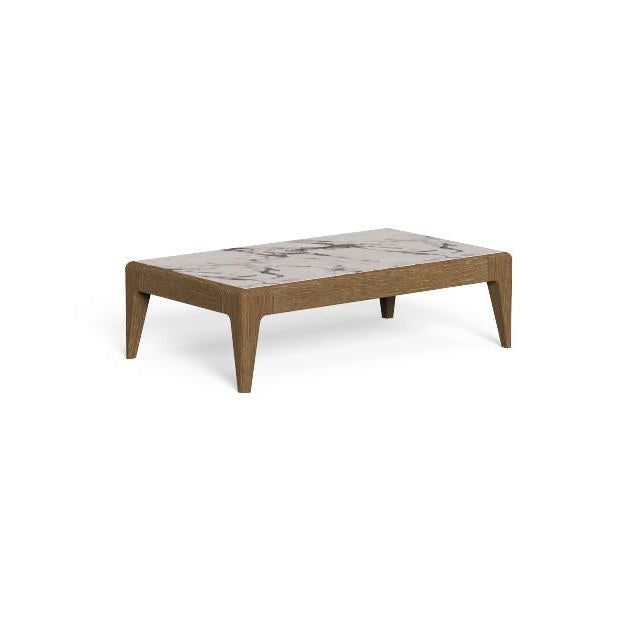 Small Outdoor Teak Coffee Table | Modern Patio Table | High-End Outdoor Coffee Table | Luxury Teak Furniture | Talenti Cruise