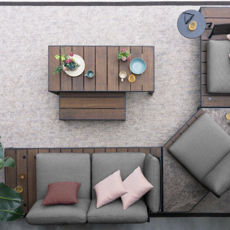 Top View of Modular Outdoor Sofa Set | Luxury Customizable Garden Seating | EMU Tami