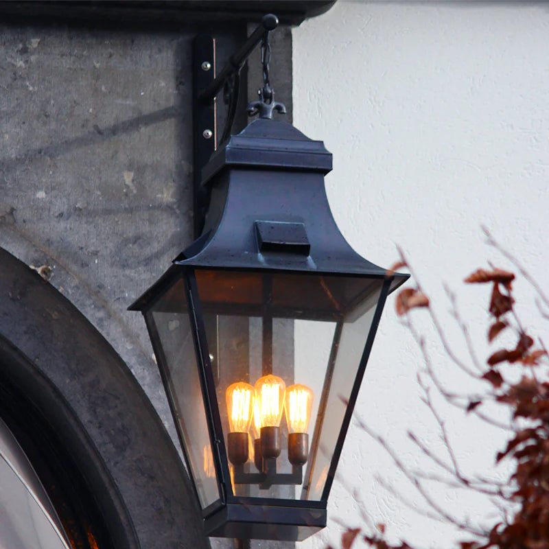 Traditional Bracket Lantern Wall Light | luxury Belgian metal wall lamp | sleek modern LED wall mounted light | 4/ 8 bulbs | bronze | Authentage