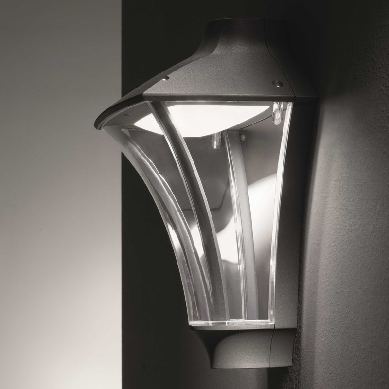 Traditional Exterior LED Wall Light in Graphite Finish | Landa Morphis