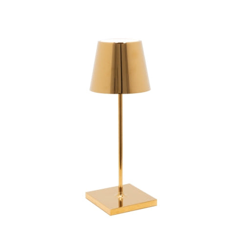 Small Modern Garden Table Light | Zafferano Poldina Pro Mini | gold metal finish
