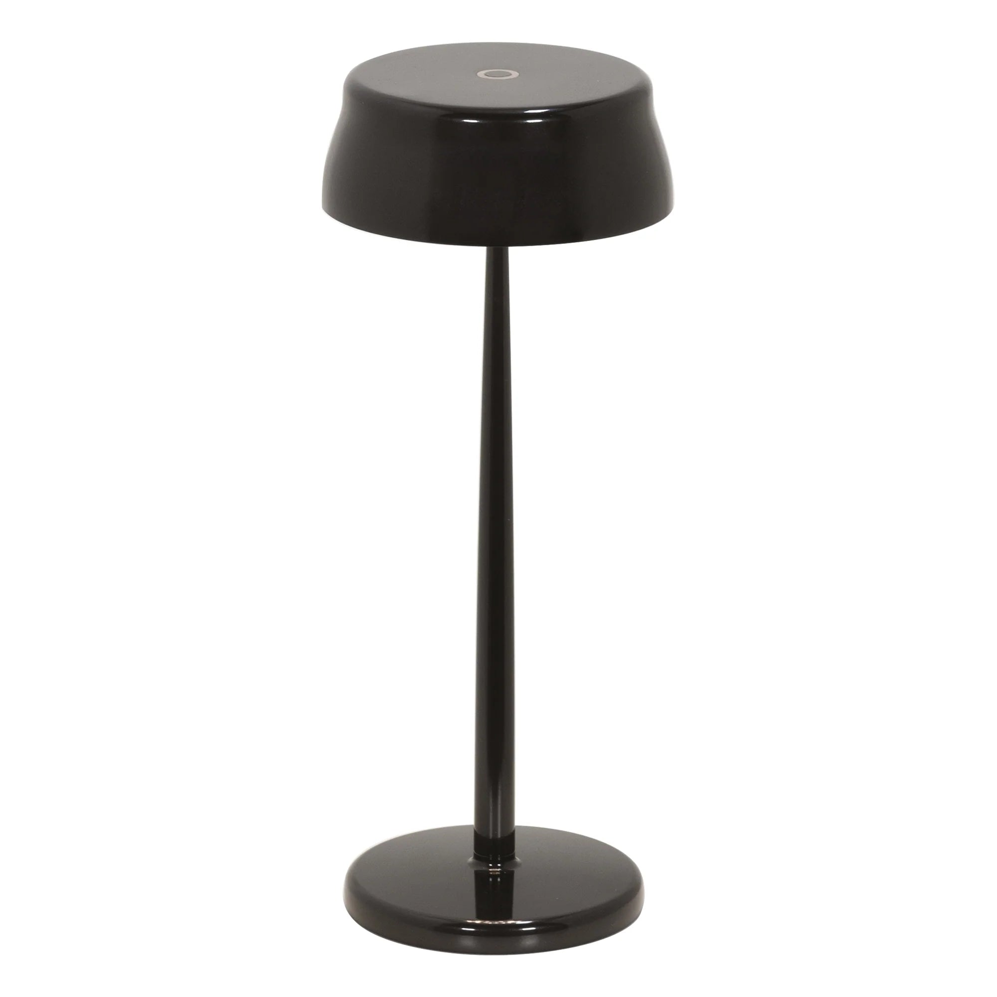 Wireless Metal Modern Table Lamp | luxury exterior cordless battery operated table light | black | Zafferano Sister