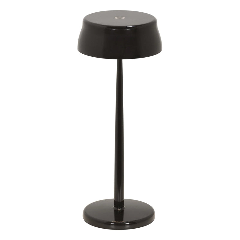 Wireless Metal Modern Table Lamp | luxury exterior cordless battery operated table light | black | Zafferano Sister
