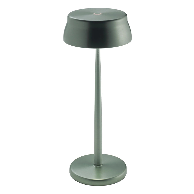 Wireless Metal Modern Table Lamp | luxury exterior cordless battery operated table light | green | Zafferano Sister