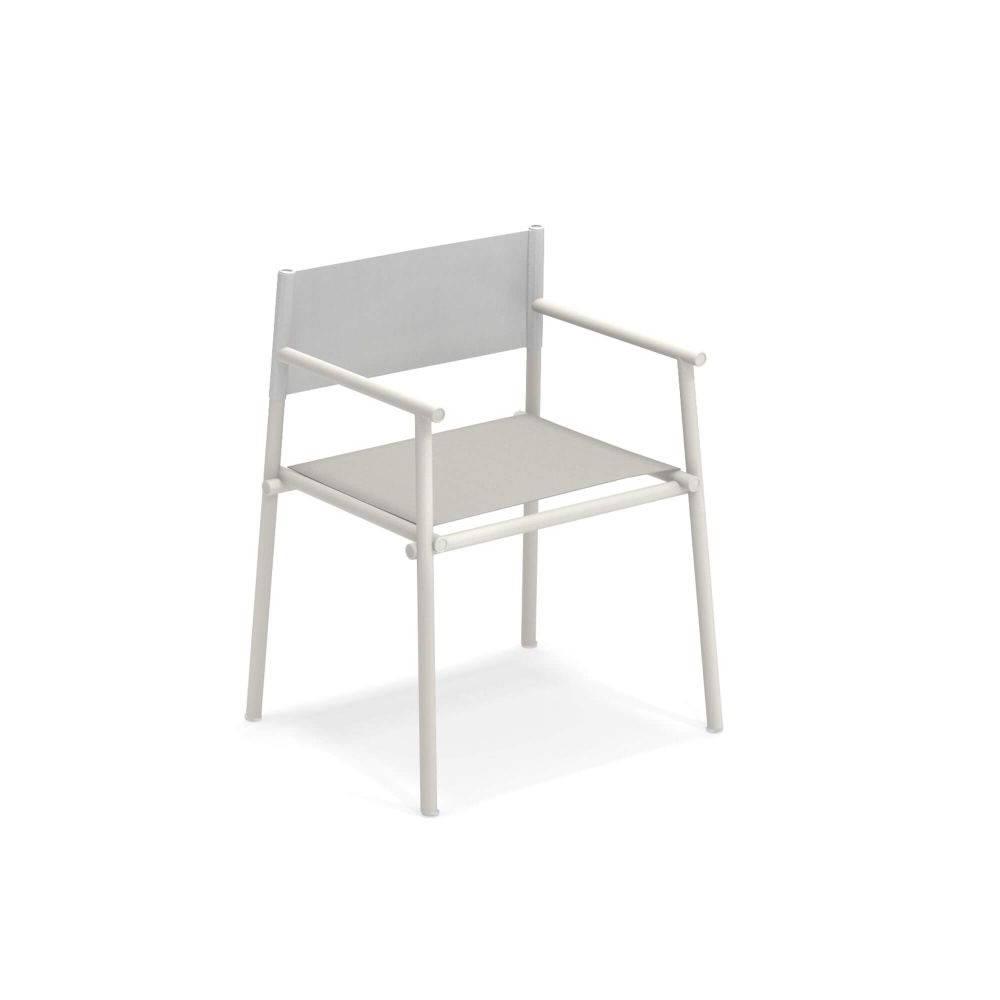 Garden Aluminium And Fabric Armchair | metal Italian design garden armchair | white black grey beige