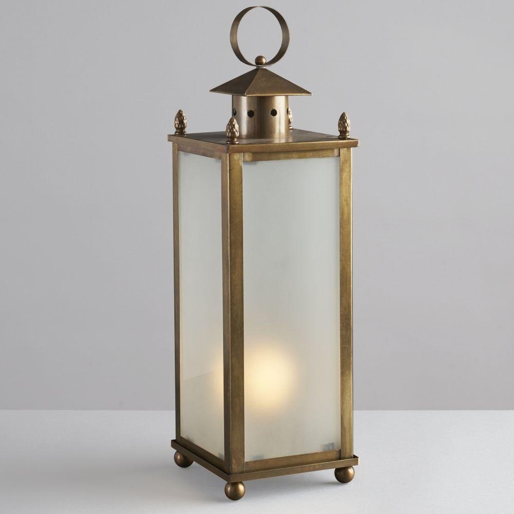 Luxury Brass Outdoor Floor Lantern | Brassy Collection | Officina Ciani | High End Outdoor Floor Light | Quality Metal Garden Lighting | Designed and Made in Italy