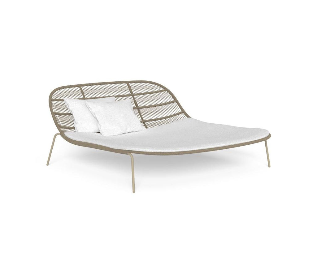 Large Relaxing Modern Outdoor Daybed | Contemporary Outdoor Colourful Furniture | Large Daybeds For Sale UK | Beige Grey Green Red Yellow
