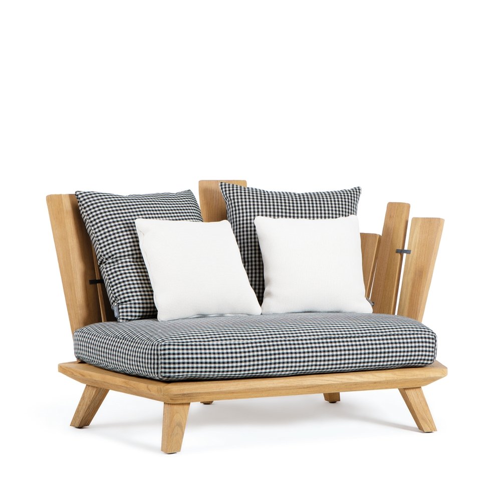 Unique Asymmetrical Armchair Right Corner | Luxury Outdoor Furniture Sets | High End Outdoor Seating | Designed and Made in Italy