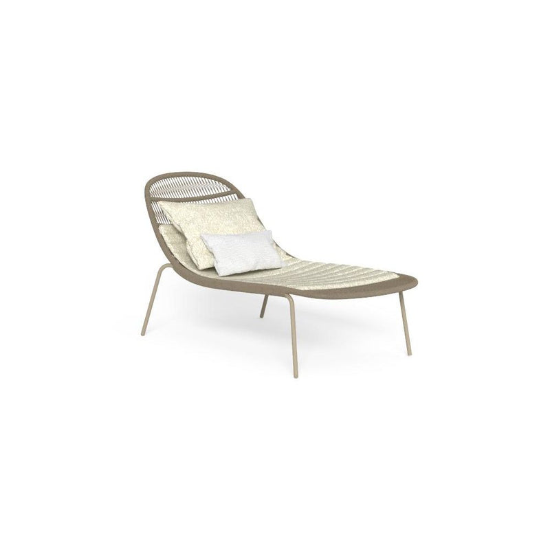 Contemporary Rope Garden Sunbed | Modern Outdoor Colourful Furniture | Sunbed For Sale UK | Beige Talenti Panama