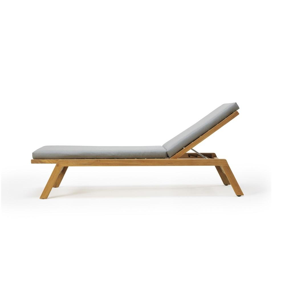 High End Teak Sun Lounger | Luxury Teak Outdoor Seating | Designed and Made in Italy