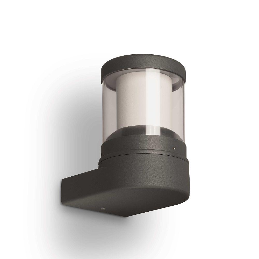 Cylindrical Outdoor Wall Light in Graphite Finish | Exterior Garden Light | Landa Polos