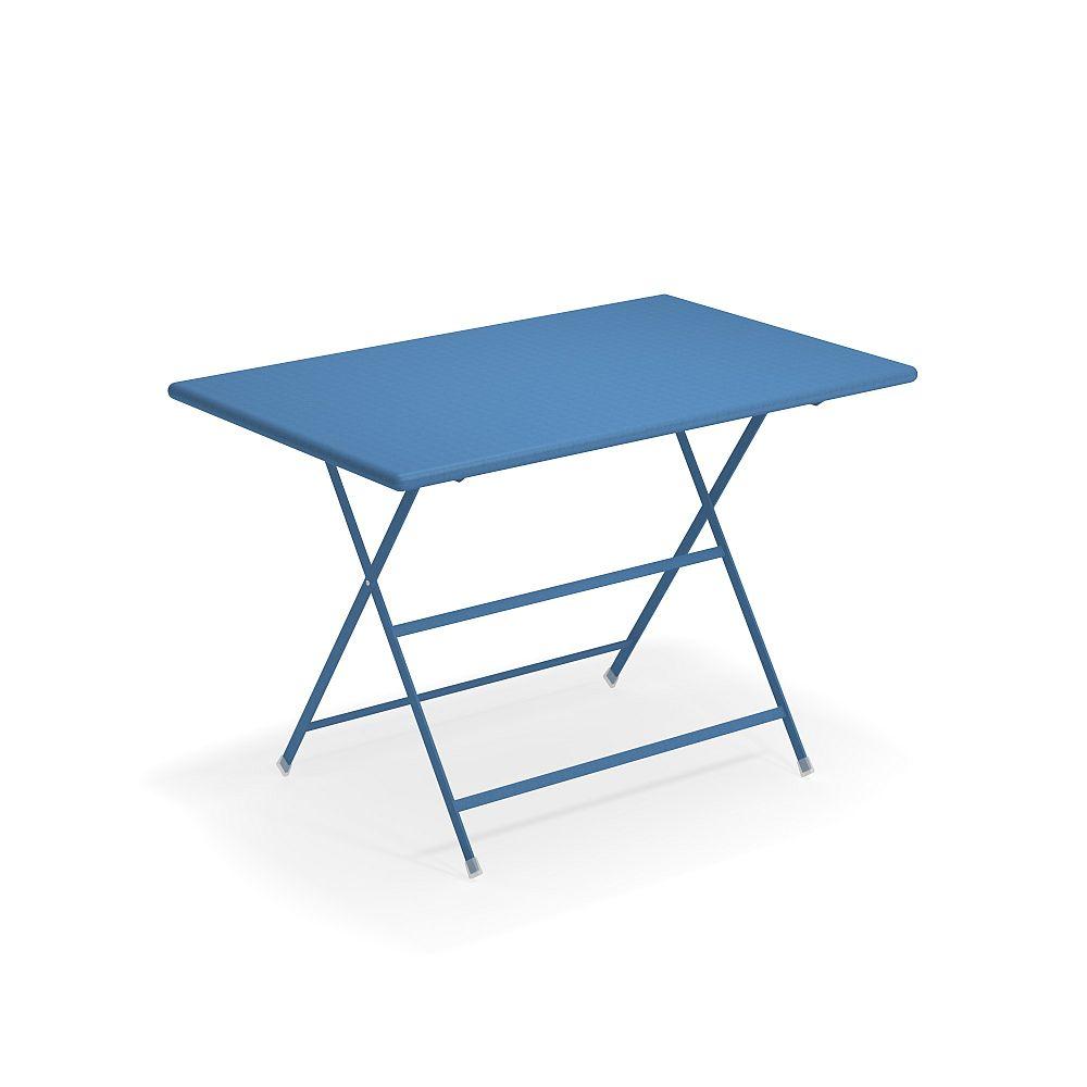 Large Modern Folding Outdoor Table | Blue Finish | EMU Arc en Ciel
