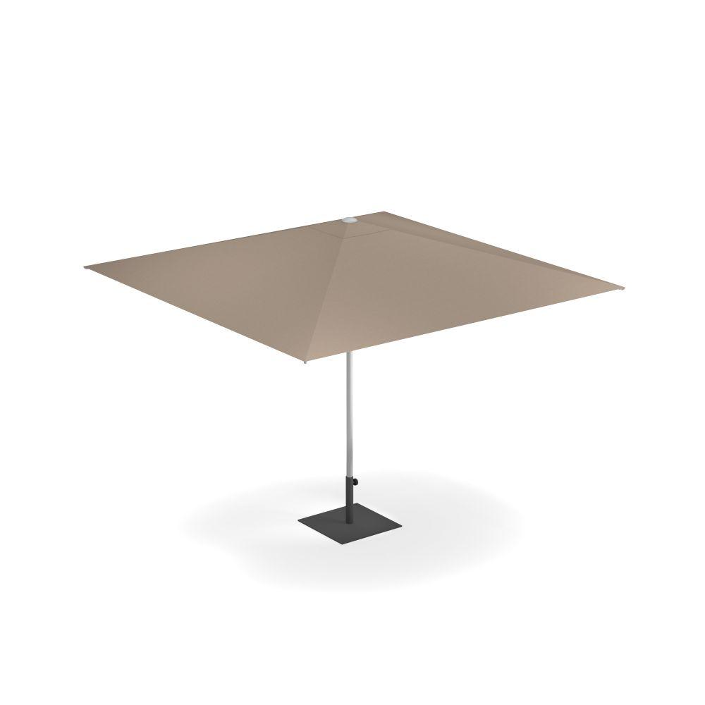 Luxury Italian Square Outdoor Parasol | High-End Garden Sunshade | Beige White | EMU Piazzetta