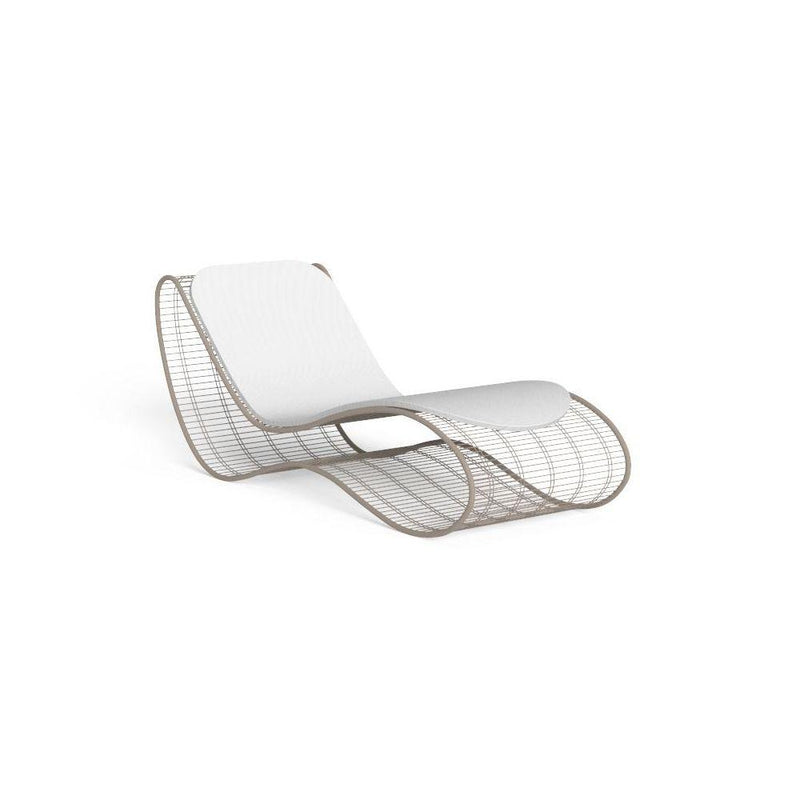 Luxury Metal Outdoor Sun Lounger | Modern Italian Garden Sunbed | Talenti Breez |  Dove