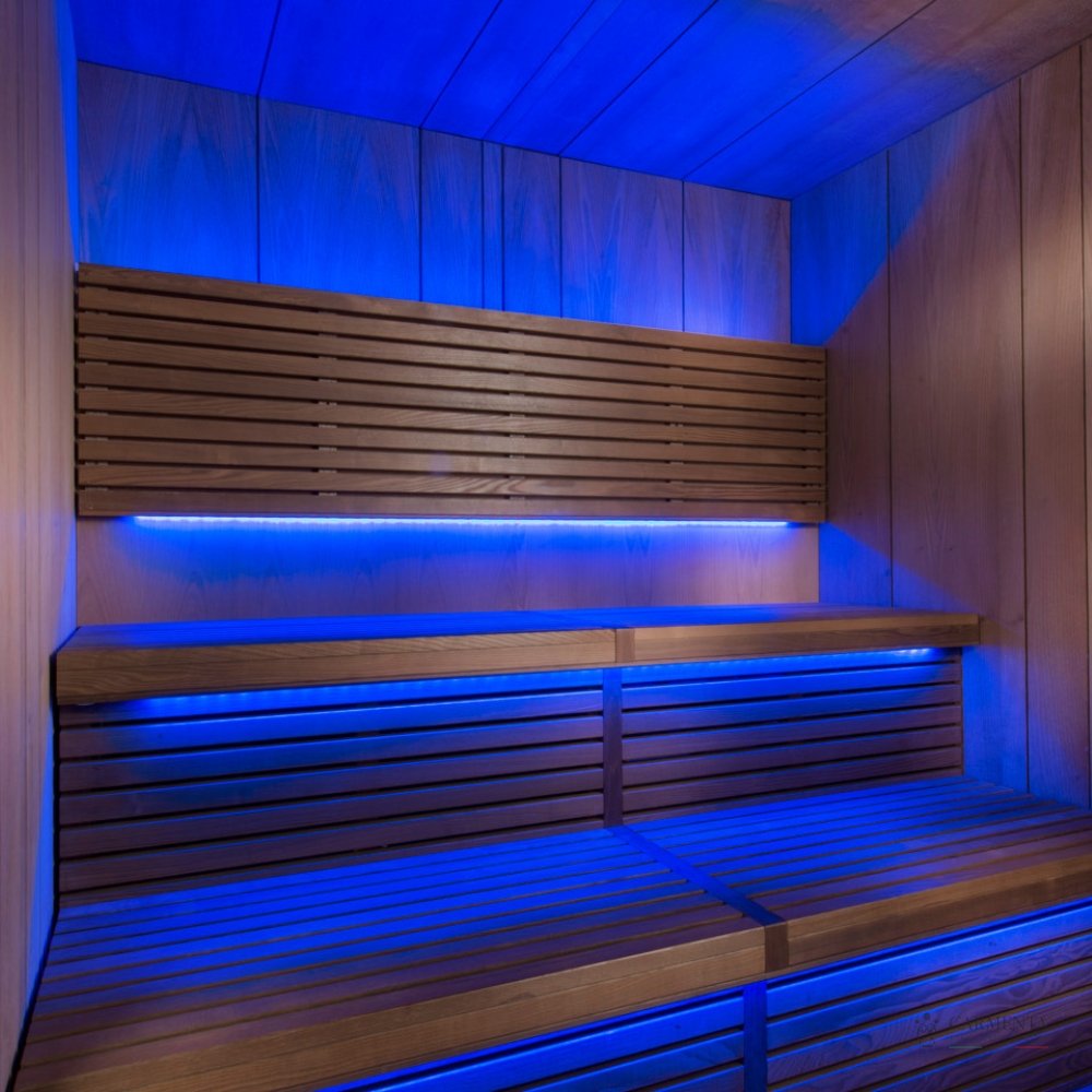 Luxury Outdoor Sauna at Home | Premium Finnish Sauna | LED Mood Lighting Sauna | SENSATION Carmenta