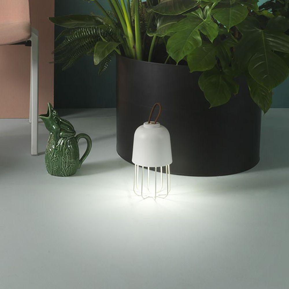 Modern Caged Wireless Battery Floor Lamp IP65 | Zava Luce Medusa Table Lamp