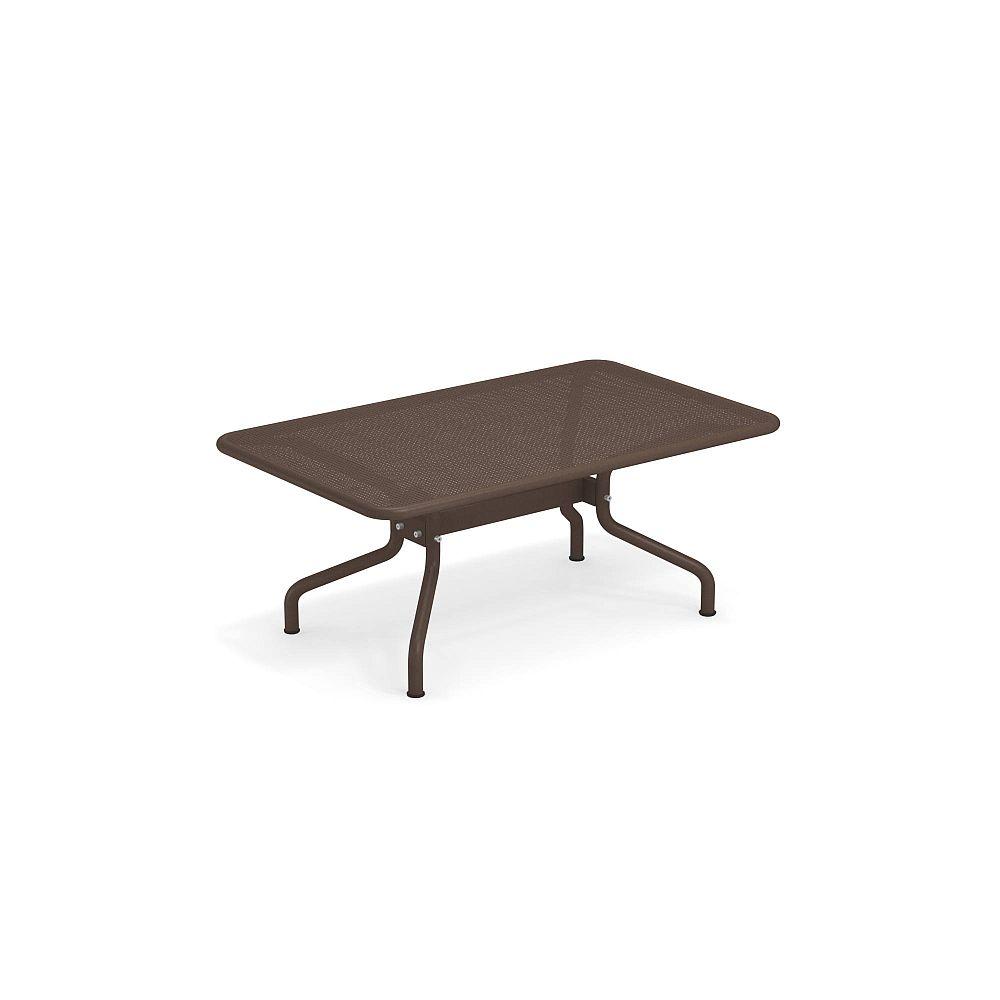 Mesh Steel Outdoor Coffee Table in Chocolate Brown | EMU Athena Collection