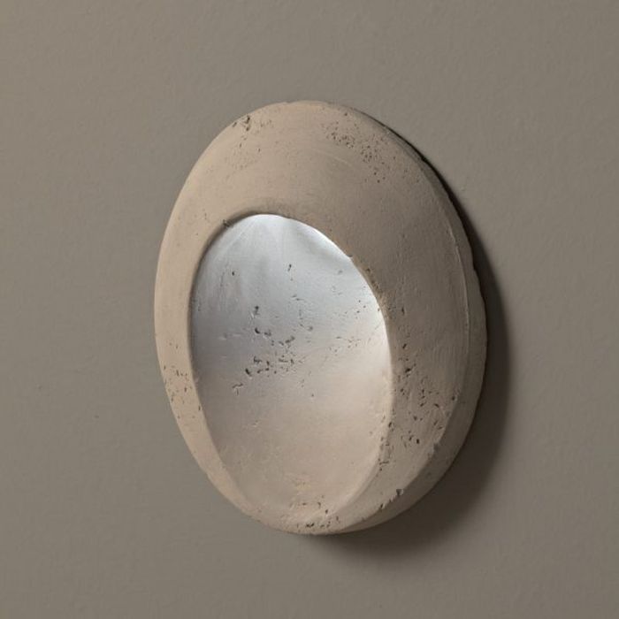 Minimal Recessed Oval Wall Light | Luxury Exterior Clay Wall Sconce | High-End Outdoor Step Light | White Grey Orange Black Brown | IP65 | Toscot Oval