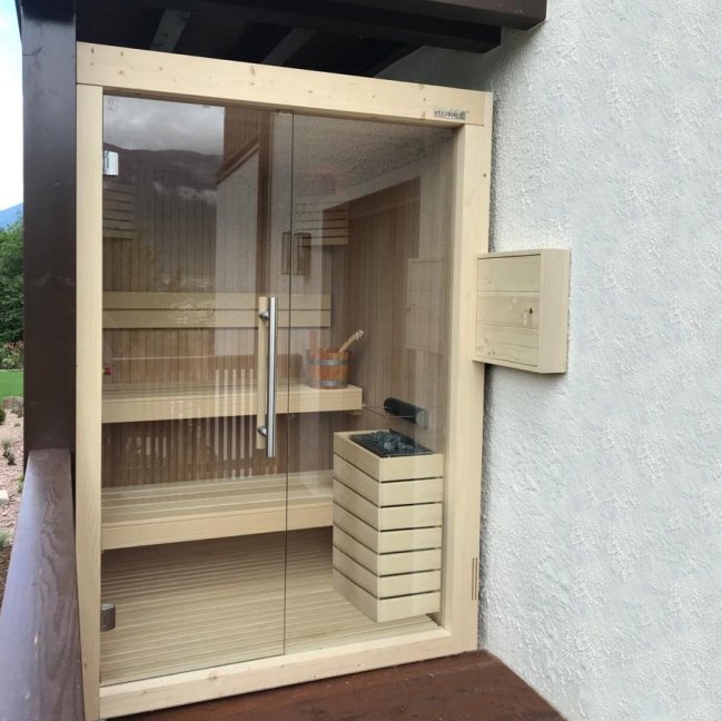 Modern Wooden Home Sauna for Garden | 3 Person Outdoor Sauna | Best Home Sauna UK | THE ONE Carmenta